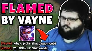 I GOT FLAMED FOR PICKING SHACO SUPPORT 😐🤣 (SUPER TOXIC VAYNE) - League of Legends