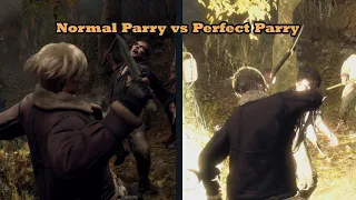 Resident Evil 4 Remake - Parry vs Perfect Parry