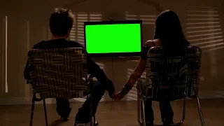 Jesse and Jane Watching TV - Green Screen
