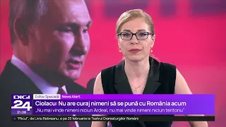 Briefing. Cioroianu: Povestea este fără cap și coadă. Sunt versurile președintelui Putin de 3-4 ani