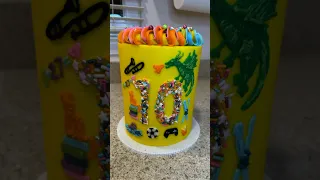 10th Birthday Doodle Cake #cake #shorts