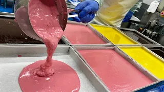 High level chocolate! Colorful handmade chocolate making process at a Japanese chocolate factory