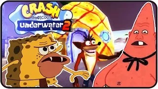 Crash Bandicoot Underwater 2 - Бандикут в Мире Губки Боба, ВОРУЕМ ДОШИРАКИ :D | Fan Game