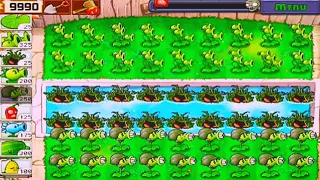 Threepeater vs tangle kelp vs Gatlingpea vs All Zombies | LAST STAND ENDLESS | Plants vs Zombies