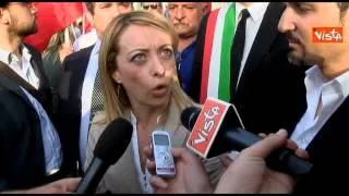 21-05-14 MELONI NOSTRA SCELTA DI PIAZZA DEL POPOLO NON E SFIDA A RENZI 00_27