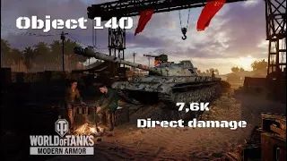 Object 140 in Paso de Halfaya: 7,6K direct damage | World of Tanks | Wot console