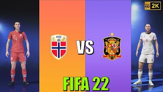 FIFA 22 - Norway vs Spain | Women's National Teams Gameplay