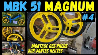 MBK 51 MAGNUM 1987 : Je monte mes pneus Hutchinson GP1 neufs sur mes Griméca peintes en époxy #4