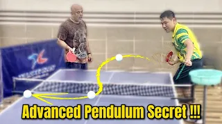 How to serve advanced Forehand Pendulum, the ball goes parallel to the net