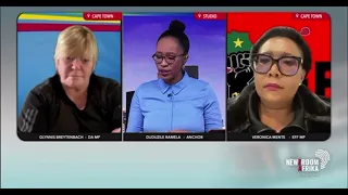 EFF National Chairperson Veronica Mente, on Newzroom Africa discussing NPA donations.