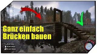 Sons of the Forest - Brücken ganz einfach über Wasser bauen - Bridge Build - Guide Deutsch / GER