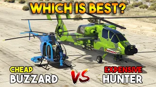 GTA 5 ONLINE : HUNTER VS BUZZARD (WHICH IS BEST? CHEAP VS EXPENSIVE)