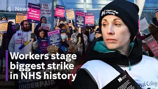 Nurses and ambulance staff walk out in biggest NHS England strike in history