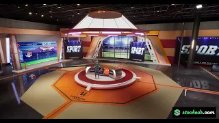 SPORTS TALKSHOW NFLOX | Unreal Engine Corporate Virtual Set | Integrated With Aximmetry