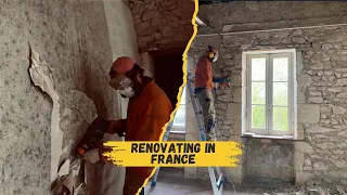 DEMO Pursues - Knocking Down Moldy Walls! Renovating an old stone house in France.