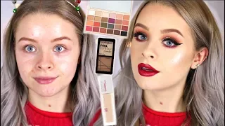 100% DRUGSTORE CHRISTMAS GLOW UP MAKEUP TUTORIAL | sophdoesnails