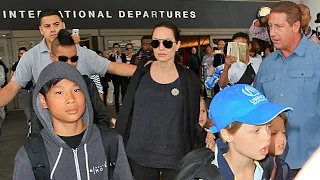 Angelina Jolie, Brad Pitt And Family Arrive At LAX, Part 2