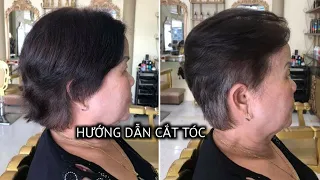 Hướng dẫn cắt tóc tém bay cho người lớn tuổi | BÀI 12 | HAIR SALON TUẤN CHU