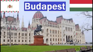 Hungary, Budapest walking near Parlament building and Pedestrian avenue 2024 [4K]