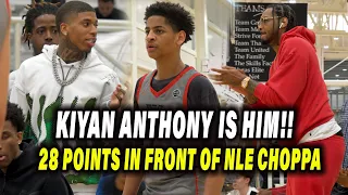 Kiyan Athony drops 28 in front of Carmelo Anthony and NLE Choppa Team Melo vs Vegas Elite was wild
