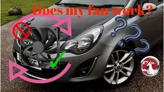 Trick How to Test if Engine Radiator Cooling Fan is Working Vauxhall Corsa D