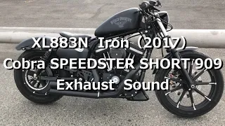 XL883N Iron(2017) Cobra SPEEDSTER SHORT 909 Exhaust Sound