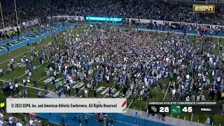 Tulane fans storm the field after beating UCF and winning 2022 AAC Championship