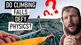 Climbing falls make no sense! Exploring the physics of climbing falls.