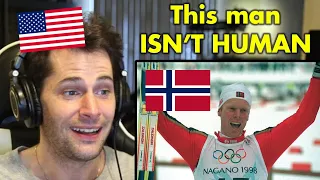 American Reacts to Bjørn Dæhlie | Norway's Greatest Skier