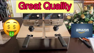 TopKitch Dual Tank Commercial Deep Fryer