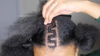 How To Do Zig Zag Cornrows On Your Own Natural Hair