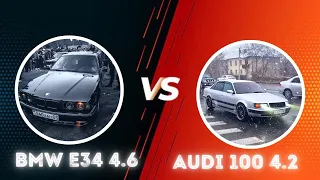 DRAG RACING // BMW E34(4.6) vs AUDI 100(4.2) // MARK DIXSON