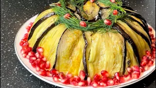 Салат с баклажанами , курицей и грибами. Отлично подойдёт на праздничный стол