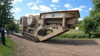 Moving a rock crusher