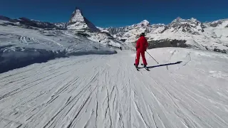 Skiing in the Alps 4K POV Zermatt/Cervinia