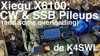 Field Report: Xiegu X6100, huge pileups, overloading, and new throw line in Pisgah National Forest!