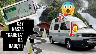 #1 Dziewczyny w VW T4 kontra norweskie podjazdy i serpentyny. Czy silnik 2.4 D da radę?