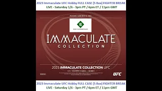 2023 Immaculate UFC Hobby Full Case Fighter Break - 1/6/24