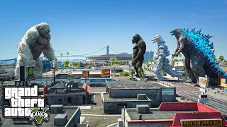 George - Rampage vs. Godzilla, Kong, Mechagodzilla 1975 ( GTA V Mods )