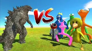 Rainbow Friends VS Godzilla 2021 - Animal Revolt Battle Simulator