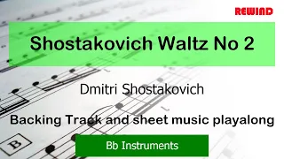 Shostakovich Waltz No 2 Tenor Sax Clarinet Backing Track with Full Orchestra