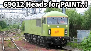 69012 Makes a STOP Whilst HEADING for PAINT at Eastleigh - Plus 37601 & Other LOCOS at Walsall..!