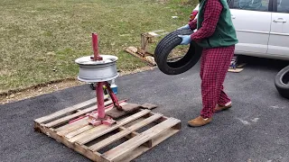 Dismount and Mount tires with harbor freight tire changer