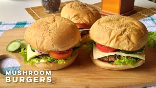 Homestyle No-Meat Mushroom Burger Recipe | Tasty and "Meaty" Mushroom Patty Burger