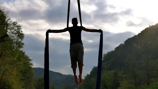 Aerial Silks over Arzino bridge