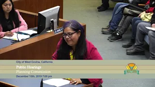 City of West Covina - December 10, 2019 - Planning Commission Meeting