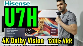 HISENSE U7H: UNBOXING AND FULL REVIEW / IT HAS HDMI 2.1 AND DOLBY VISION
