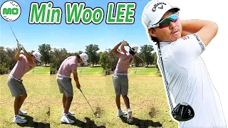 Min Woo LEE ミンウ・リー オーストラリアの男子ゴルフ スローモーションスイング!!!