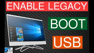 How to Boot HP 24 All-In_one and install Windows 10 || Legacy Enabled