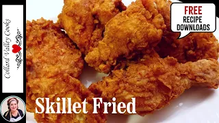 Our Famous Fried Chicken fried in Deep Iron Skillet - Best Southern Cooking Tutorials